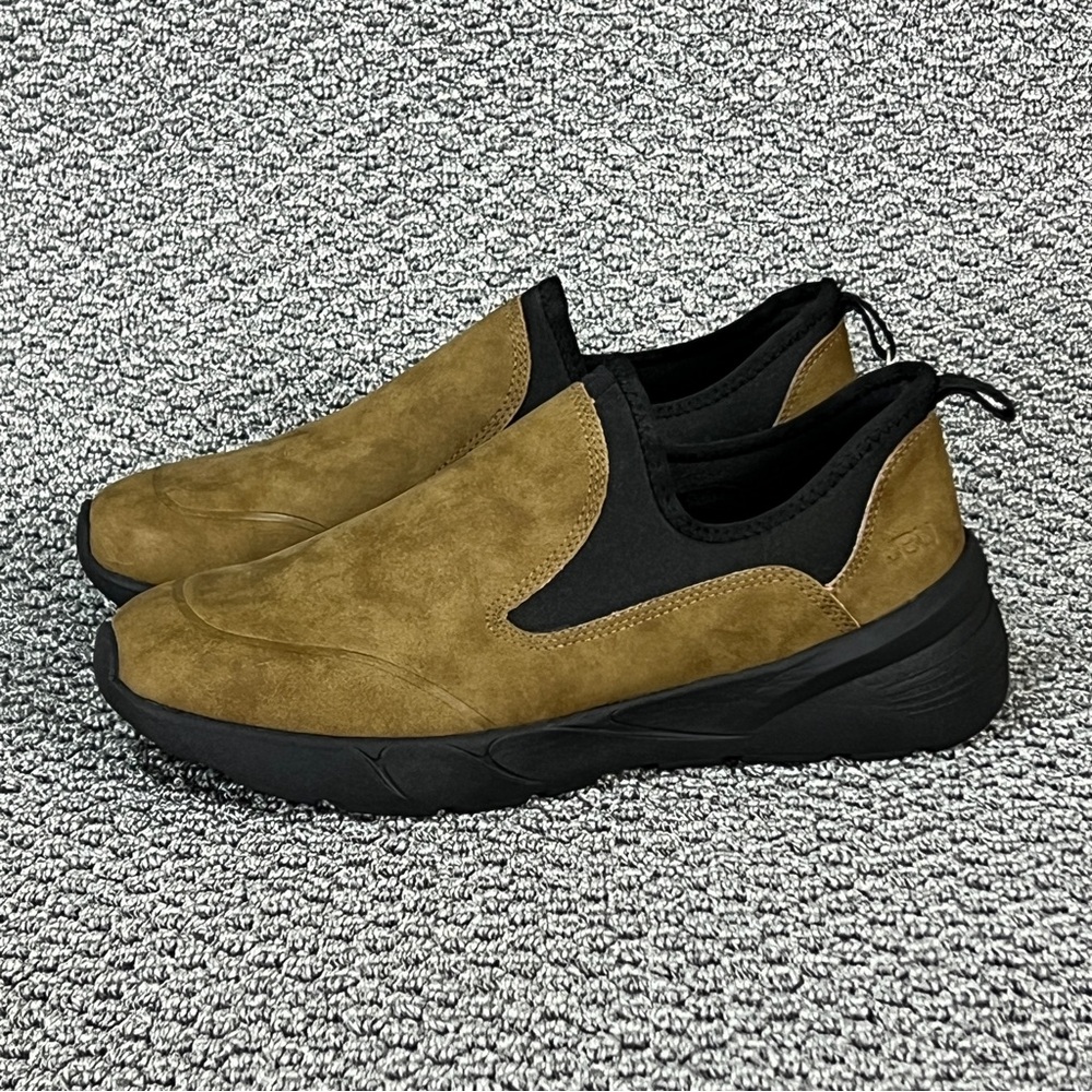 JBU Brown and Black Slip-On Sneakers with Sporty Design